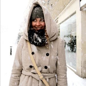 Tan Zara Winter Jacket, Size L